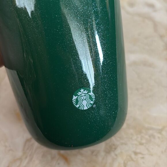 NWT Starbucks 2024 Holiday Green Pink Metallic Hot & Cold Insulated Tumbler - Picture 8 of 12